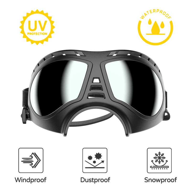NVTED Dog Goggles Big Area Dog Sunglasses, Large Breed Windproof Snowproof Eye Protection Dog Glasses for Outdoor Driving Cycling - BeesActive Australia