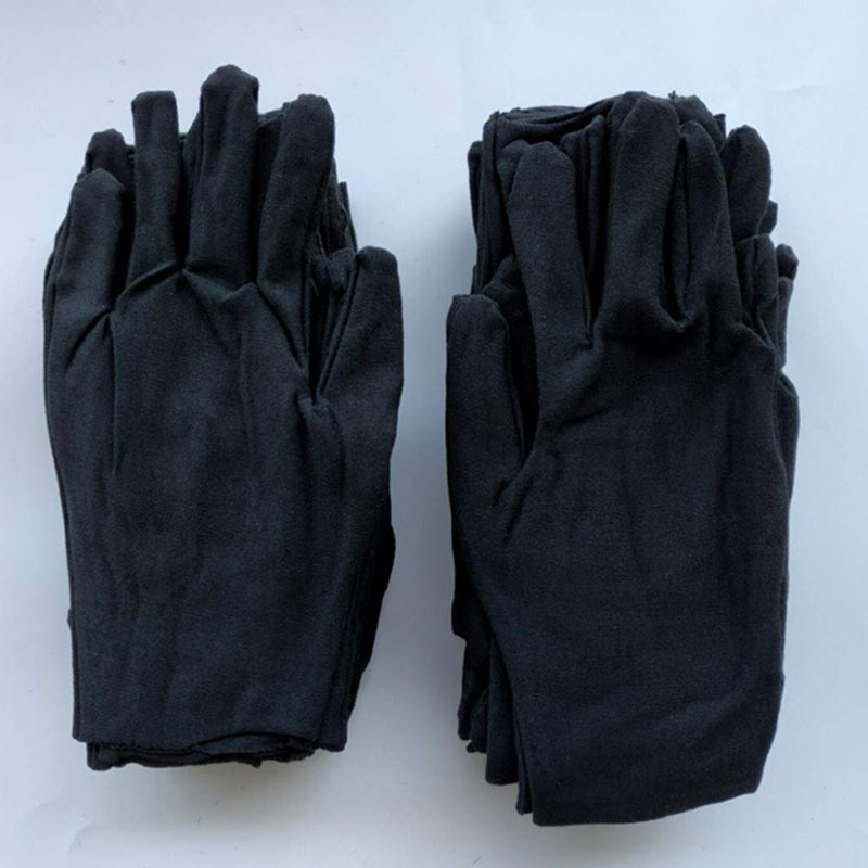 HEALLILY 12 Pairs Working Gloves Cotton Gloves Reusable Cleaning Gloves Adults Protective Gloves Labor Supply for Industrial Labor Gardening Black L - BeesActive Australia