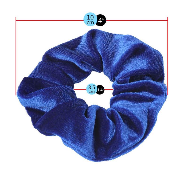 H&S Scrunchies Hair Bobbles Velvet 12pcs Hair Bands Elastic Hair Ties Hairbands Ponytail Holders Set for Women Girls Thick Hair - BeesActive Australia