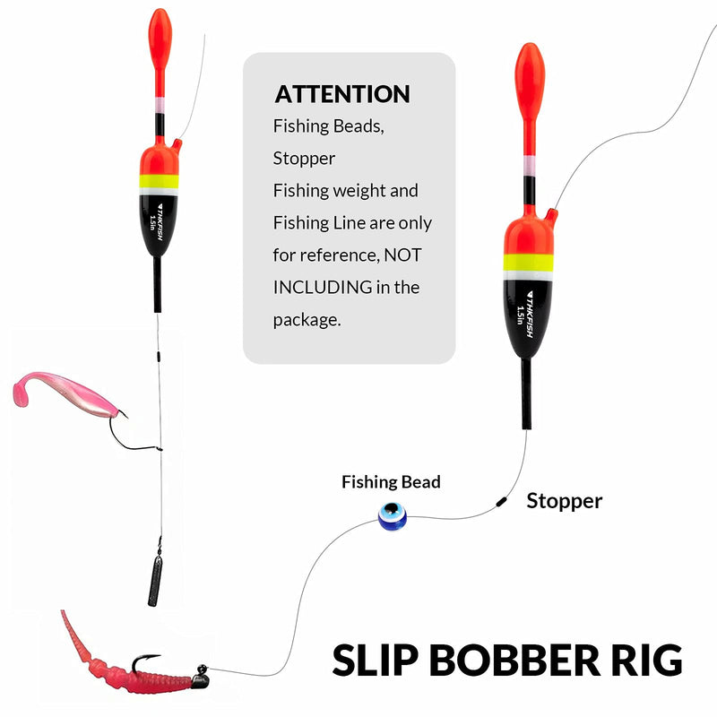 THKFISH Fishing Bobbers Fishing Floats and Bobbers Slip Bobbers for Fishing Balsa Floats Crappie Fishing Bobbers 1/6oz(3.47"X0.47"X6.73") 3/8oz(3.84"X0.6"X 7.2") 1/2oz(4.13"X0.75"X7.87") Floatage 1/10oz(3g)-5pcs - BeesActive Australia