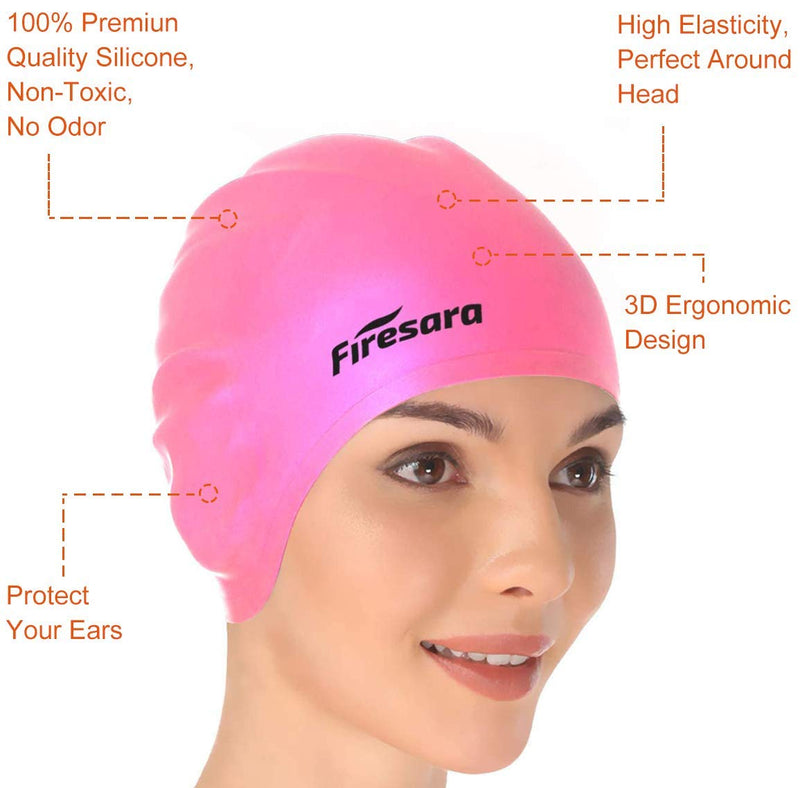 Firesara Spandex Swim Cap + 3D Swim Cap - BeesActive Australia