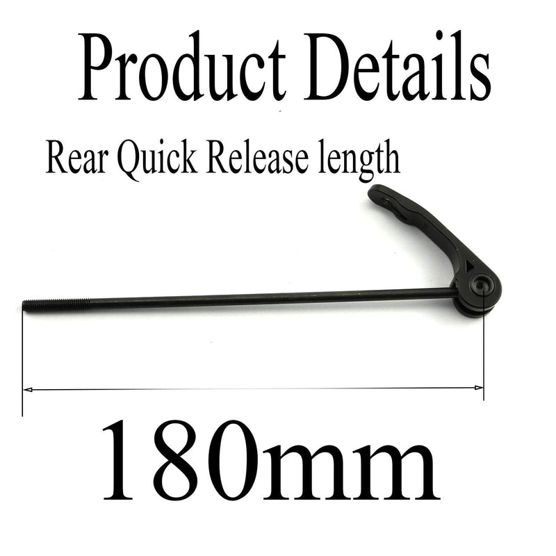 RuiLing 1 Pair Bike Wheel Hub Front and Rear Skewers Clip MTB Mountain Bicycle Accessories Cycling Tools Quick Release Bolt Lever Axle Set Black - BeesActive Australia