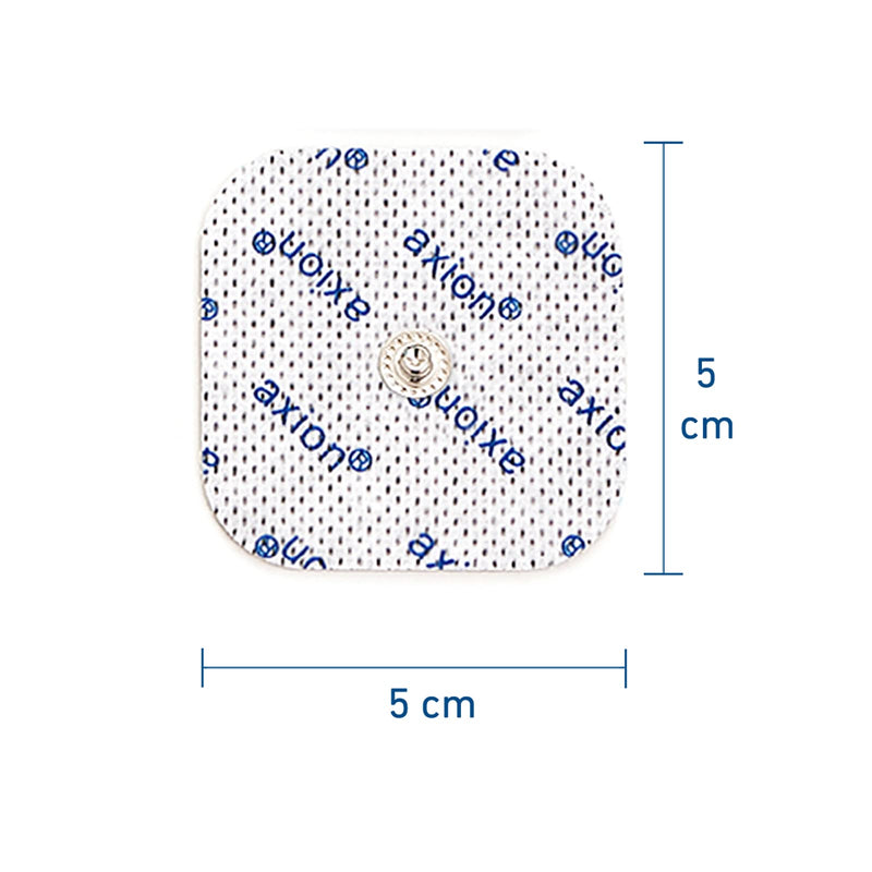 20 Electrodes Compatible with COMPEX - TENS EMS Pads Easy snap 5x5cm - Button Connection 3.75mm - axion Brand Quality - BeesActive Australia