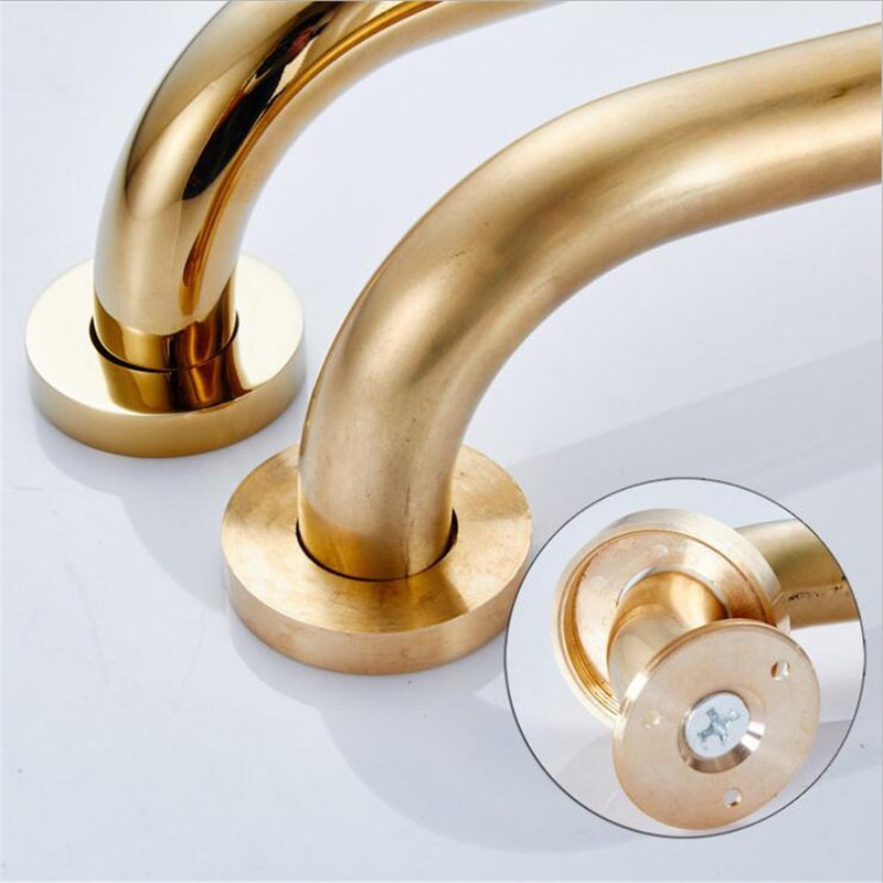 Inchant Solid Brass Grab Bar Bathroom Golden Hand Rail Shower Grip Concealed Wall Mounting 30cm - BeesActive Australia
