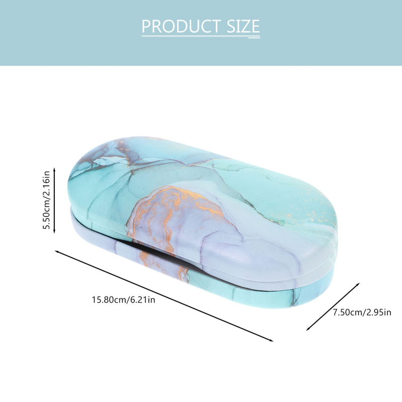 Healvian 1 Set Eyeglasses Case Double Layer Sunglasses Boxes Contact Lens Case with Mirror Tweezers Remover Glasses Holder Container for Travel Outdoor - BeesActive Australia