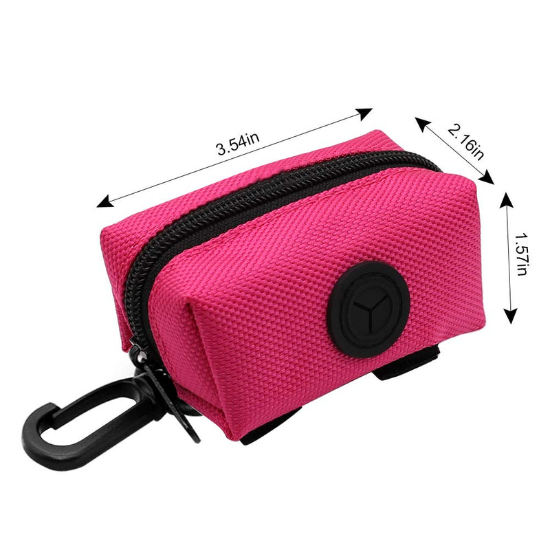 SLOSN 3 Pack Pet Waste Bag Dispenser Dog Poop Bag Holder with Zippered Portable Dog Poop Bag Holder with Hook for Leash,Great Accessory for Walking, Running with Dog RoseRed Green Black - BeesActive Australia