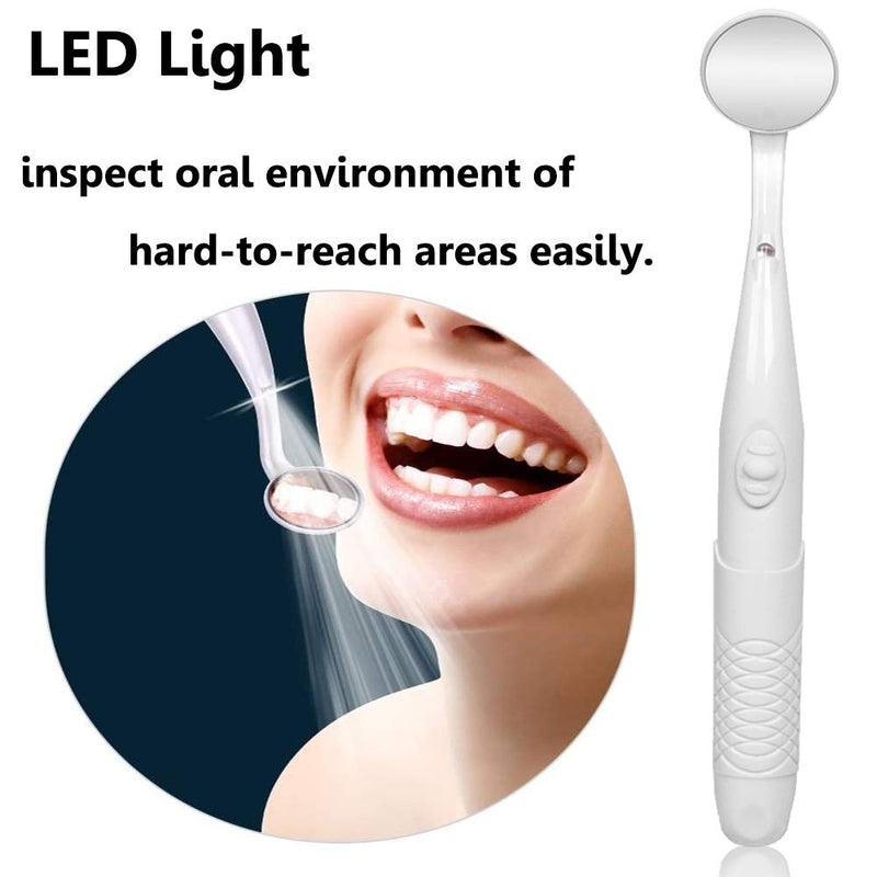 ffresiss Dental Mirror with Light,Teeth Inspection LED Mirror,Anti-Fog Mouth Mirror,Dentist Oral Care Tool - BeesActive Australia