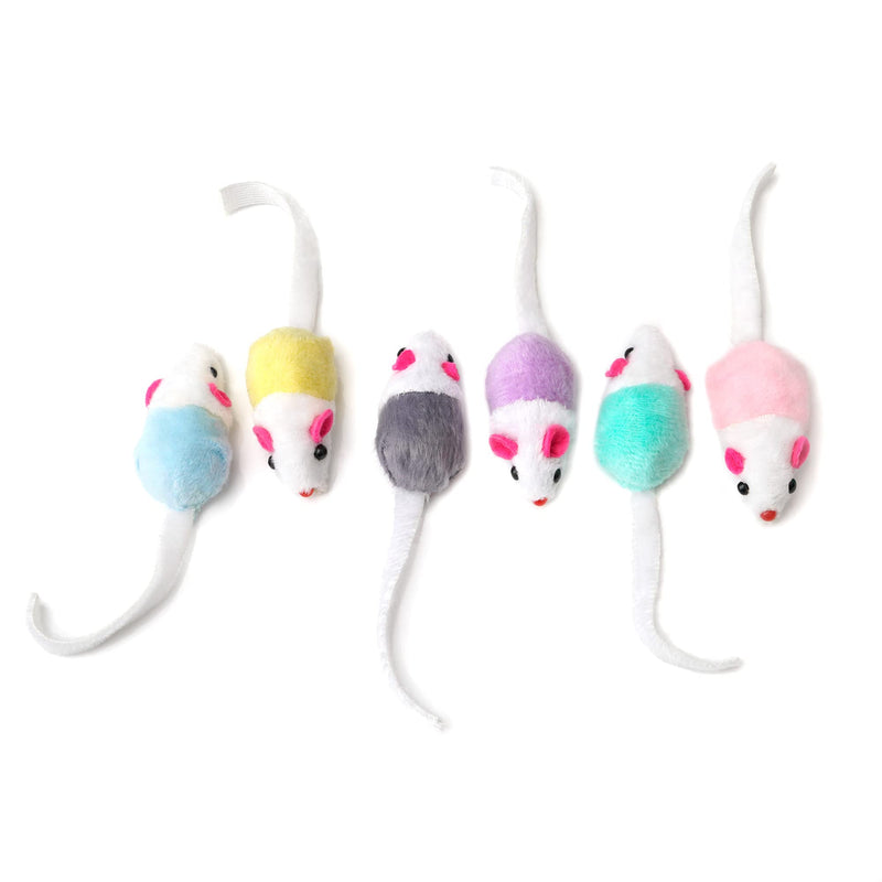 Chiwava 36 Pack 1.8 Inch Small Interactive Cat Toys Mice with Catnip Rattle Sound Mouse for Indoor Cats Kitten Play - BeesActive Australia