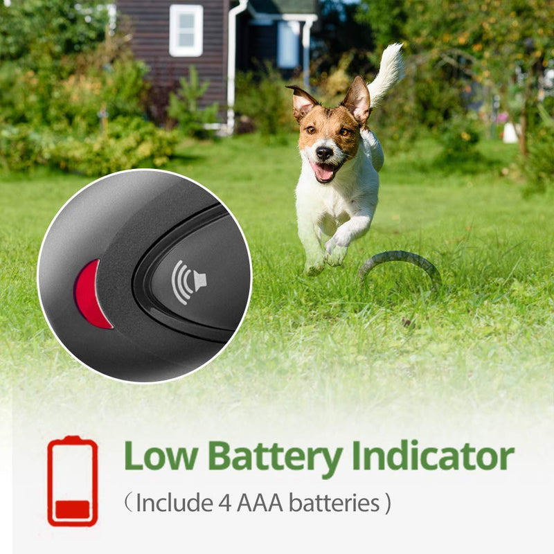MODUS Ultrasonic Dog Barking Deterrent, 2-in-1 Dog Training and Bark Control Device, Anti-Barking Device, Control Range of 16.4 Ft, Battery Included, LED Indicate, Indoor and Outdoor Grey - BeesActive Australia