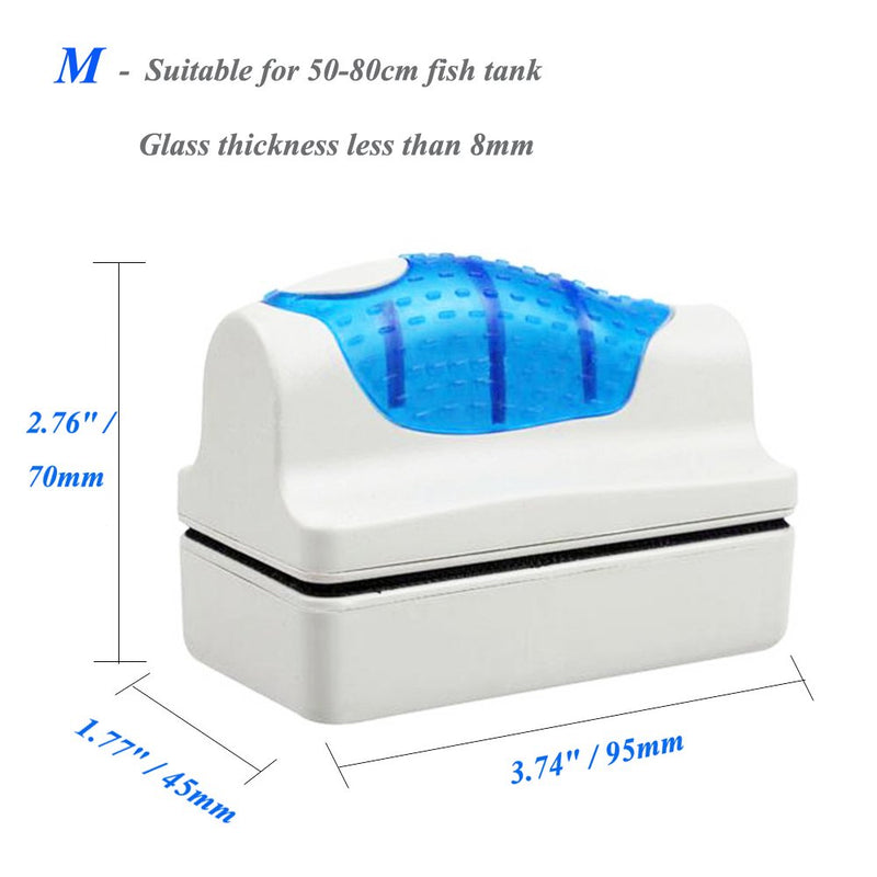 Bestgle Aquarium Glass Magnetic Scrubber Cleaner, Fish Tank Aquatic Algae Cleaning Tool Brush Magnet Scraper with Floating Design for Tank Under 60 Gallon S/M/L M - BeesActive Australia