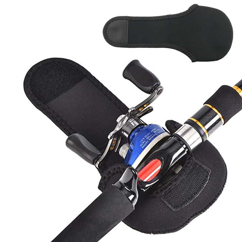 WHYHKJ Fishing Reel Bag 2pcs Fishing Reel Protective Case Cover Black Neoprene Spinning Reel Baitcasting Reel Storage Bag - BeesActive Australia