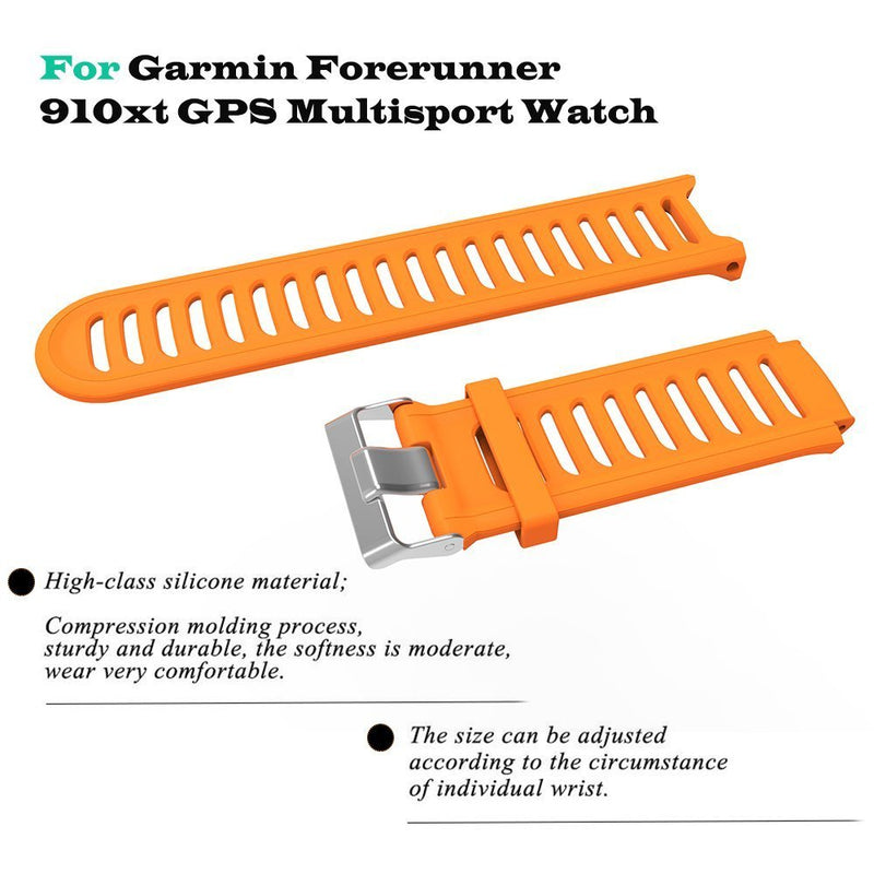 Band for Garmin Forerunner 910XT Watch, Silicone Wristband Replacement Watch Band for Garmin Forerunner 910XT Orange - BeesActive Australia