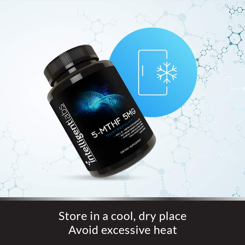 5MG L-5 MTHF by Intelligent Labs, L-5-methyltetrahydrofolate Activated Folic Acid Supplement as Quatrefolic Acid, Activated Folate - BeesActive Australia