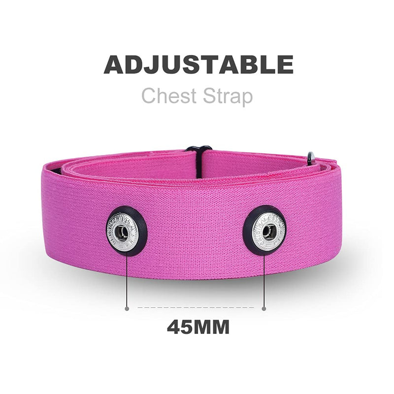 Heart Rate Monitor Replacement Chest Strap Pink Large - BeesActive Australia