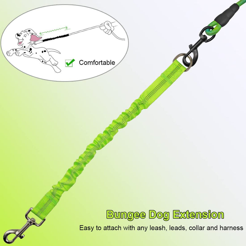 BTINESFUL 20FT Dog Tie-Out Rope + Bungee Dog Leash Extension (Green) - BeesActive Australia