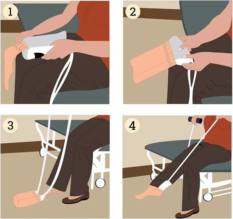 Sock Aid Wearing Assist Helper Device, Slider with Luxury Foam Handles, for Pregnant Women, Disabled, Diabetic, Sock Helper - BeesActive Australia