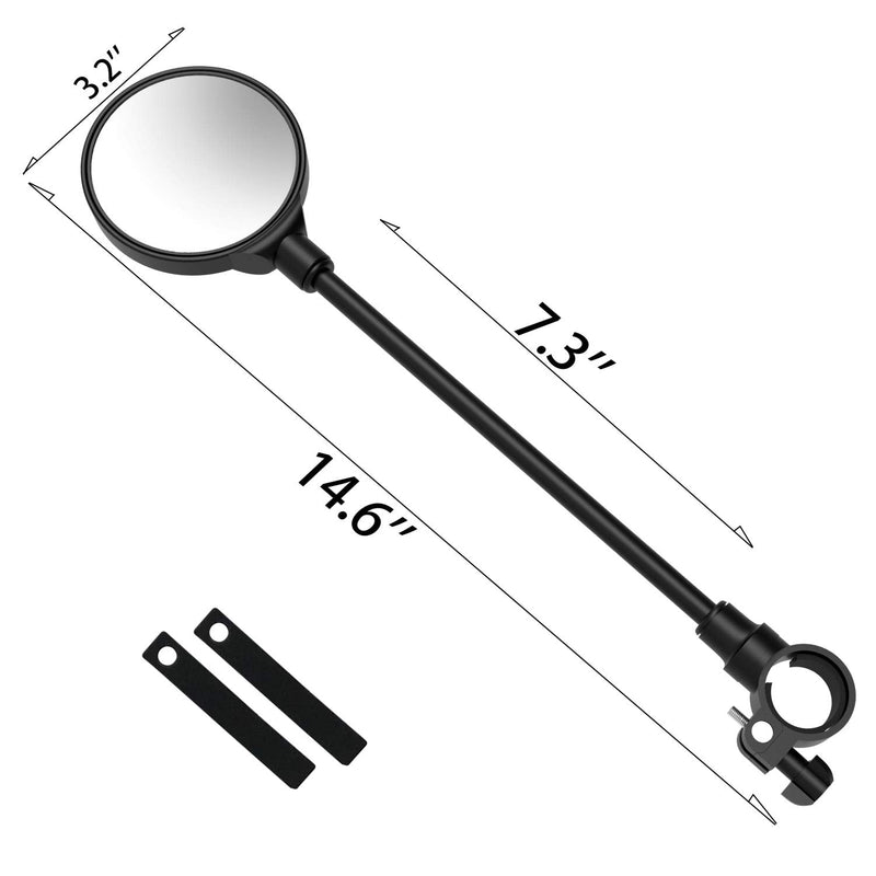 ROYOR Wide Angle Bike Mirror, 360° Adjustable Rotatable Bicycle Mirror, Bicycle Mirrors for Handlebars, Bike Mirror Handlebar Mount for Electric Bike, Mountain Bike and Road Bike - BeesActive Australia