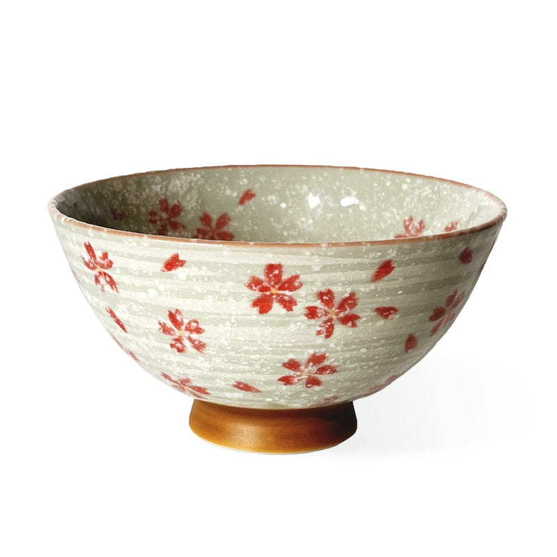 MINO WARE JAPAN Traditional Style Japanese Ceramics Rice Bowl Chawan Pottery, Dishwasher Microwave Safe Made in Japan (Koyuki Zakura, Small (nakahira)) Small (nakahira) Koyuki Zakura - BeesActive Australia