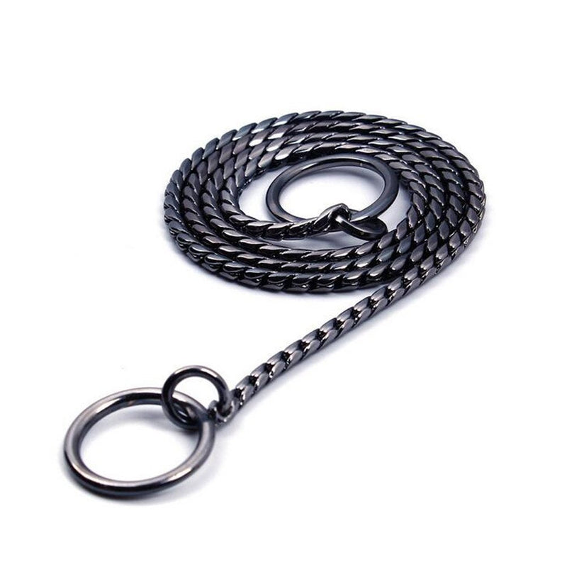 SGODA Dog Chain Collar Choke Pet Training Snake Collar with Heavy Links Black Length 24" 5mm - BeesActive Australia