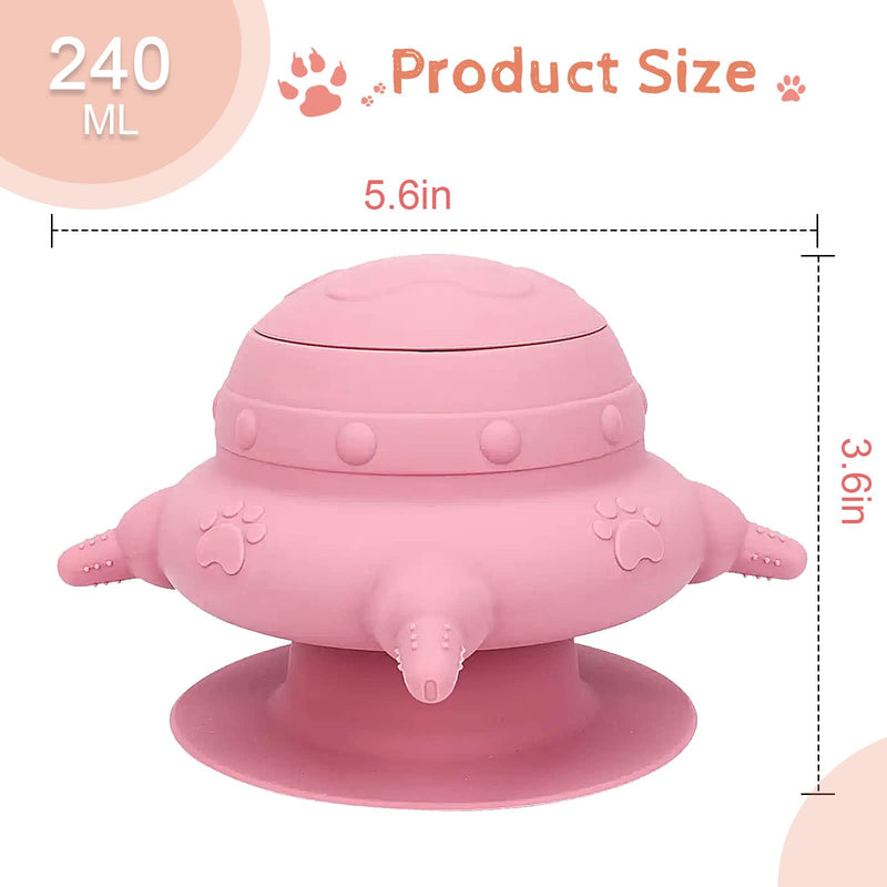 Puppy Feeder for Multiple Puppies, 240 ml Puppy Milk Feeder Puppy Bottles for Nursing Silicone Puppy Nursing Station with 4 Teats for Kittens, Puppies, Rabbits Nursing Supplies (Pink) - BeesActive Australia