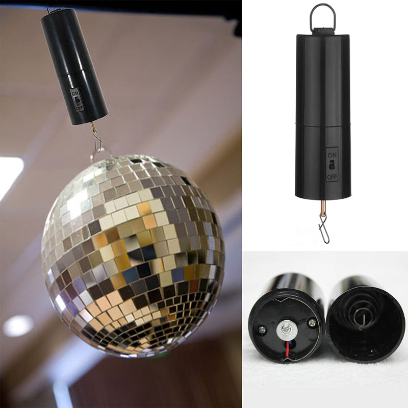 Small Mobile Rotating Motor,Mini Battery Operated Hanging Display Spinning Motor for Kinetic Wind Catcher Spinner,Wind Chimes,Baby Crib,Mirror Disco Ball,Automatic Whirl Indoor Swinging Decoration Black - BeesActive Australia