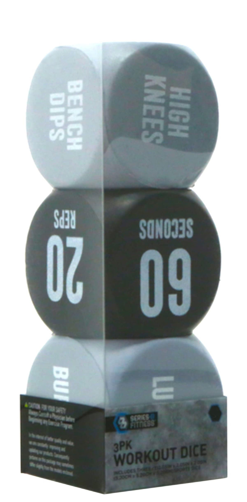 Series-8 Fitness 6 Sided Exercise Dice - Fitness, Gym Workouts, Home Physical Education, and Adult Sports Training - Foam - Medium 2 Inch Diameter - 3 Pack - BeesActive Australia