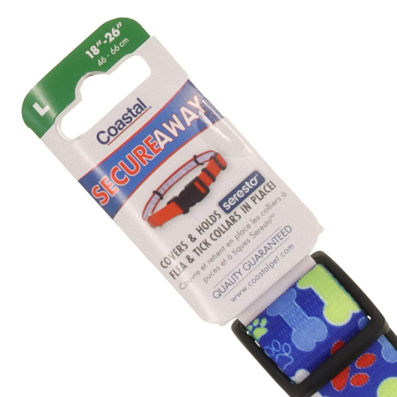 Coastal - Secureaway Flea Collar Protectors 1" x 26" Large Multi Bones - BeesActive Australia