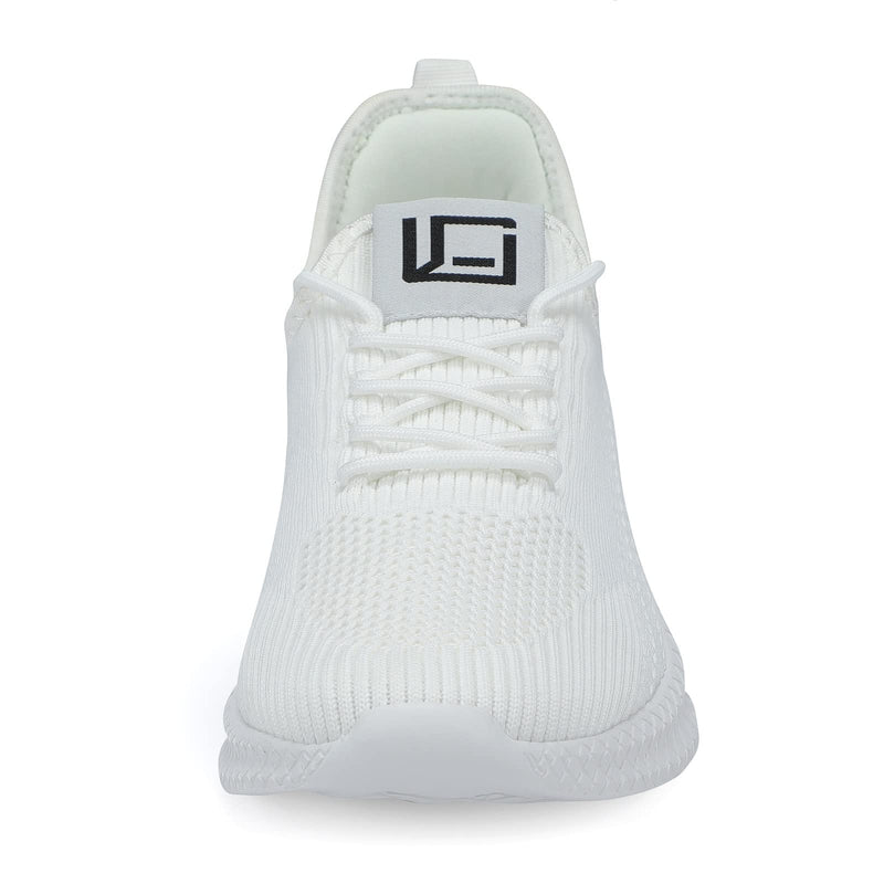 LCGJR Men's Running Shoes Ultra Lightweight Breathable Comfortable Walking Shoes Casual Fashion Sneakers Mesh Workout Shoes 7 White - BeesActive Australia
