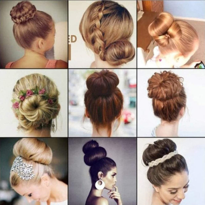 1 Piece Hair Donut, Doughnut Hair Bun Maker, Donut Bun Maker for Hair with Snap, Hair Styling Tool for Women Girls (4 x 18 cm) - BeesActive Australia