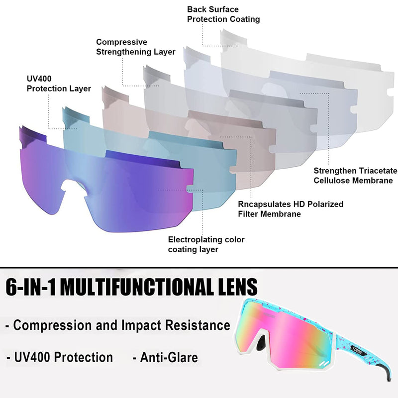 TOTOSALL Vipers Style Sunglasses, Baseball Sunglasses For Man An Woman,UV400 Polarization Sunglasses,Cycling, Running,driving Nx1 - BeesActive Australia
