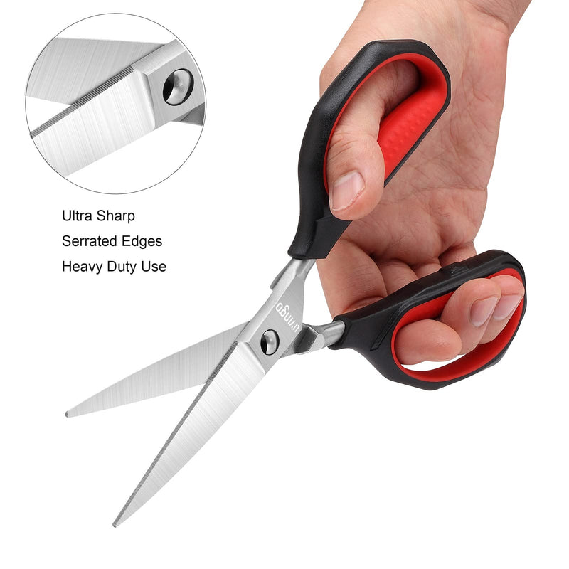 LIVINGO Kitchen Shears Heavy Duty: Cooking Scissors Dishwasher Safe Come Apart Sharp Forged Stainless Steel Blade Utility Food All Purpose for Cutting Poultry Chicken Meat Bones Vegetable, 8.5 inches - BeesActive Australia