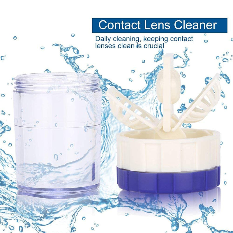 Plastic Contact Lens Cleaning Lenses Case, Fashion Manually Cleaner Washer for Using During Traveling Or Outdoor Activity (Blue) Blue - BeesActive Australia