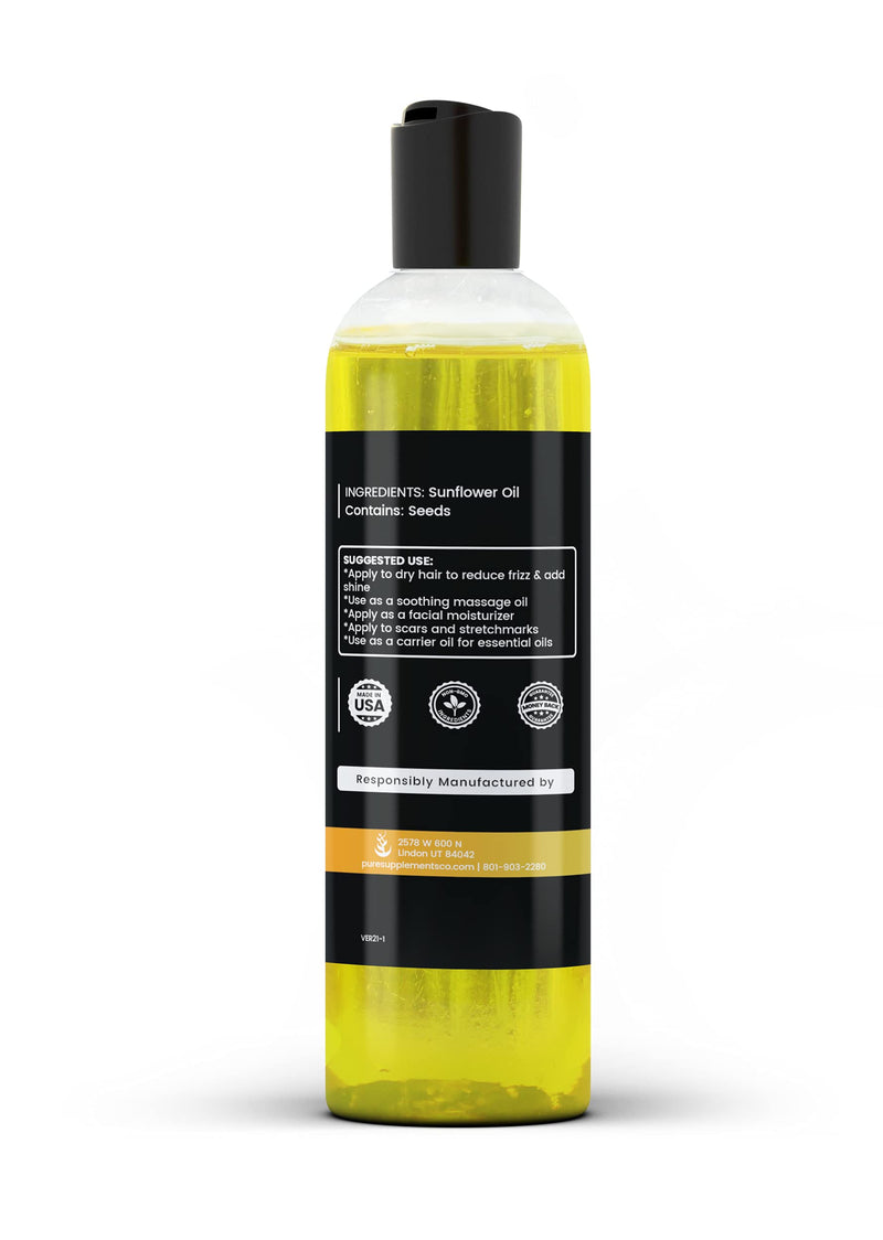 Sunflower Seed Oil (4 oz) Vegan, Non-GMO, Therapeutic Grade, Paraben Free, Silicone & Sulfate Free 4 Fl Oz (Pack of 1) - BeesActive Australia
