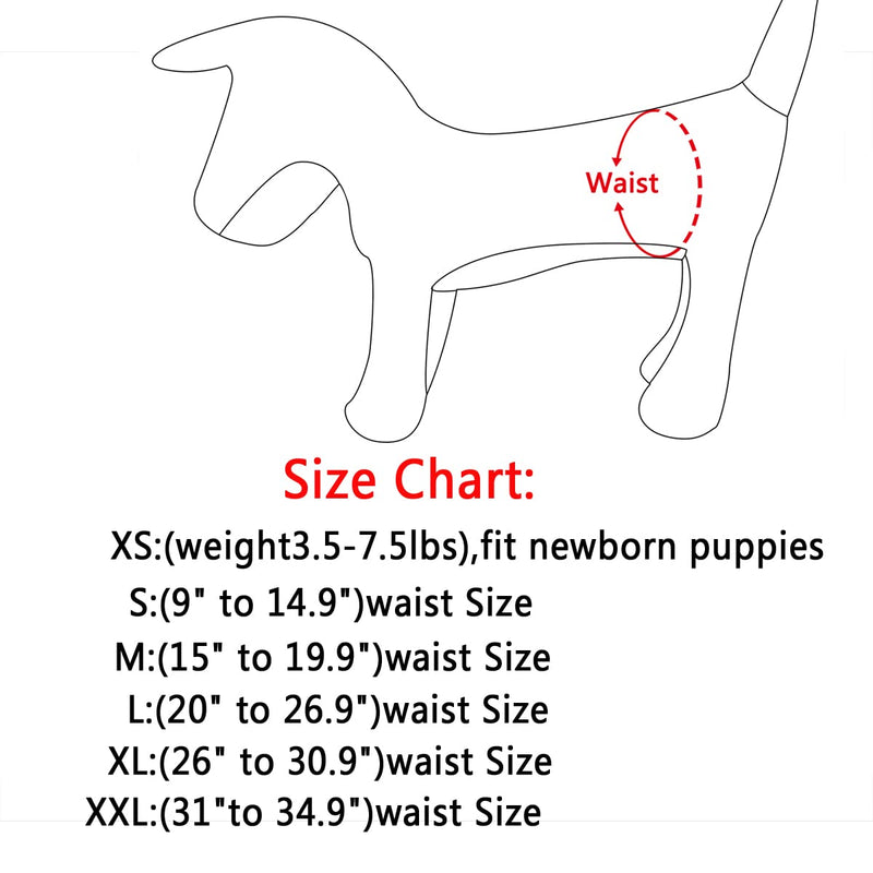 vecomfy Washable Dog Diapers Female for Small Dogs(4 Pack),Premium Reusable Leakproof Puppy Nappies S Simple Color - BeesActive Australia