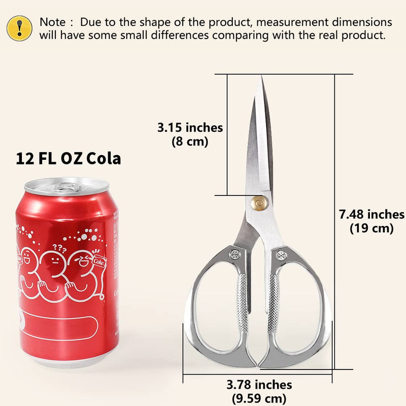 Newness Kitchen Shears, Stainless Steel Duty Kitchen Shears for Chicken, Beefs, Poultry, Fish, Meat, Vegetables, Stainless Steel Scissors with Non-Slip Easy Grip Handles for House Daily Use - BeesActive Australia