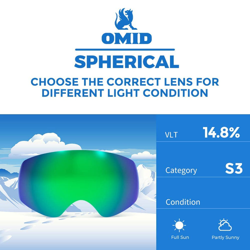 Kids Ski Goggles, OMID Anti-fog UV Protection Snow Goggles for Youth Boys Girls - BeesActive Australia