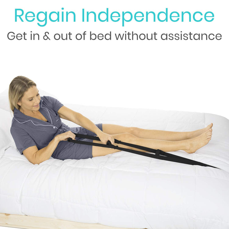 Vive Bed Ladder Assist - Pull Up Assist Device with Handle Strap - Rope Ladder Caddie Helper - Sitting, Sit Up Hoist for Elderly, Senior, Injury Recovery Patient, Pregnant, Handicap - Padded Hand Grip 1 - BeesActive Australia