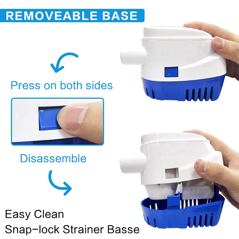 iztor Marine Automatic Submersible Boat Bilge Water Pump 12V 1100 GPH Auto Float Switch K2999 - BeesActive Australia