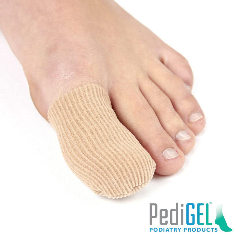 PediGel® - Medically Approved Polymer Gel Lined Digital Cap, Toe Protection and Relief from Corns - 4 Units - Small Small (Diameter 20mm) - BeesActive Australia