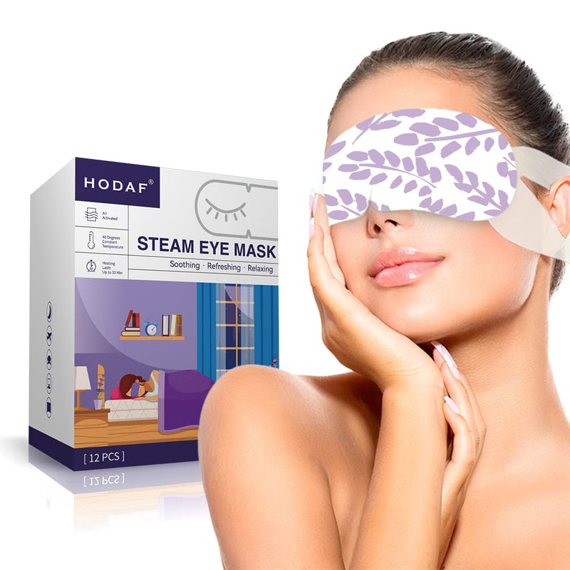 NEW UPDATED 12 Pcs Gentle Steam Eye Mask | Lavender Self Heating Gentle Warm Steam Eye Mask for Dry Eyes| Masks for Dark Circles, Relaxation and Puffy Eyes |Disposable Hot Sleep Eye Mask - BeesActive Australia
