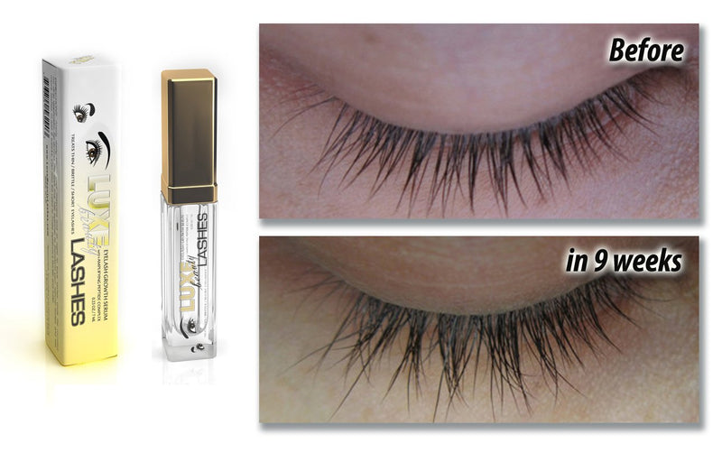 Luxe Beauty Lashes Eyelash Growth Serum - Longer, Fuller, Lush Lashes and Eyebrows - all Natural Lash and Thicker Eyelashes and Fuller Eyebrows - 0.23 ounce Original Formula - BeesActive Australia