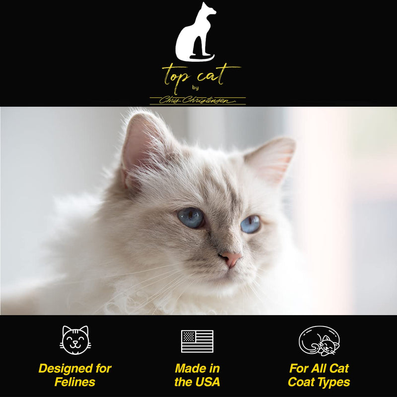 Chris Christensen Top Cat Finishing Rinse for Cats, Groom Like a Professional, Seals The Cuticle, Doesn't Weigh Down Coat, Made in USA, 8 oz - BeesActive Australia