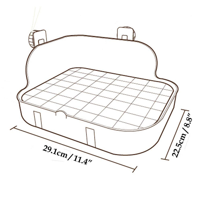 SunshineBio Rabbit Litter Box Toilet for Small Animal Bunny Rabbits Guinea Pig Galesaur Ferrets Corner Litter Pan Potty Trainer with Stainless Steel Panel Small Pets Cage Toilet Bedding Box Pink - BeesActive Australia