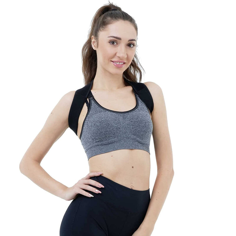 Posture Corrector for Women and Men,Adjustable Upper Back Brace, Breathable Back Support straightener, Providing Pain Relief from Lumbar, Neck, Shoulder, and Clavicle, Back Large - BeesActive Australia