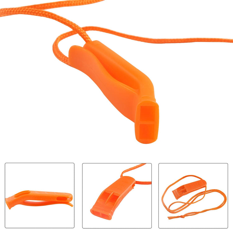 AUGSUN 10 Pcs Safety Whistle Marine Whistle Plastic Whistles with Lanyard for Emergency - BeesActive Australia