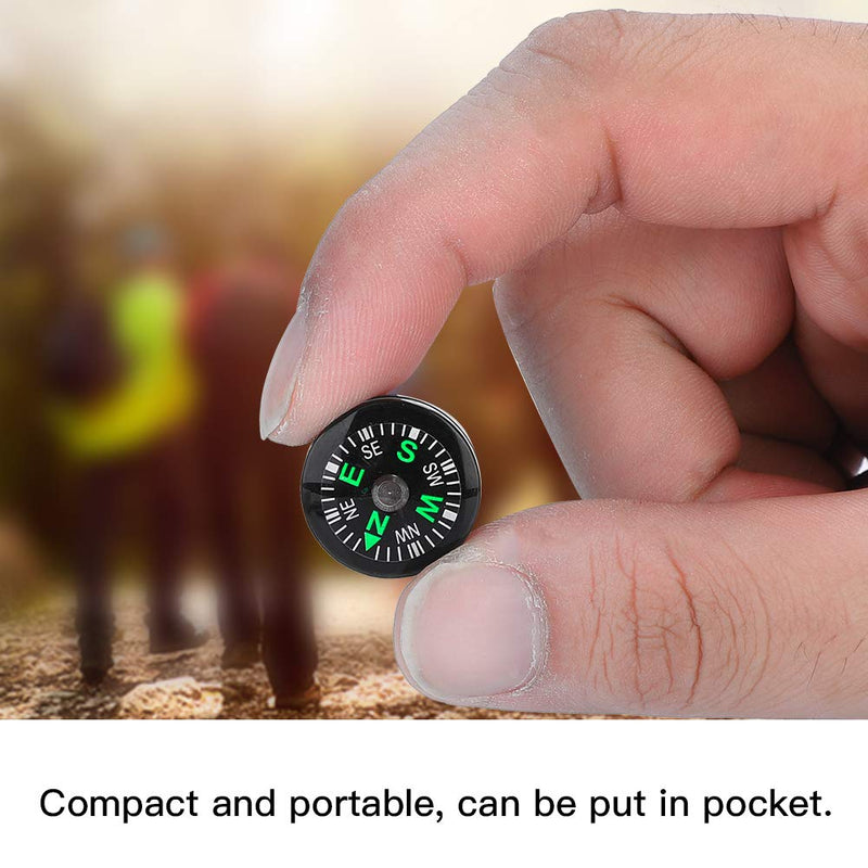 12 Pcs Button Compass, 20mm Mini Pocket Oil Filled Compass for Hiking Camping Outdoor Activities Accessory - BeesActive Australia