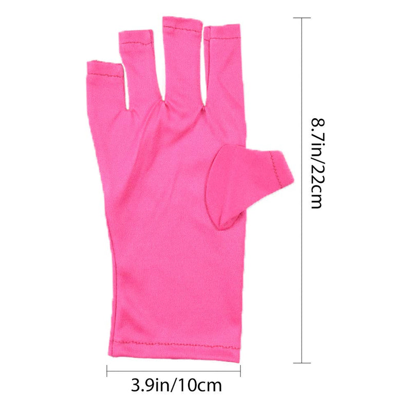 4 Pairs UV Shield Glove Manicures Anti Block UV Ray Fingerless Glove Protect Hands from UV Light or Lamp（White，Black, Purple, Pink） - BeesActive Australia