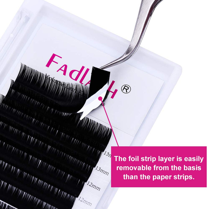 Fadlash Individual Classic Eyelash Extension 0.07mm C Curl 8-14mm Mixed Tray 1:1 Matte Black Professional Classic Individual Lashes MIX(8-14) 0.07-C - BeesActive Australia