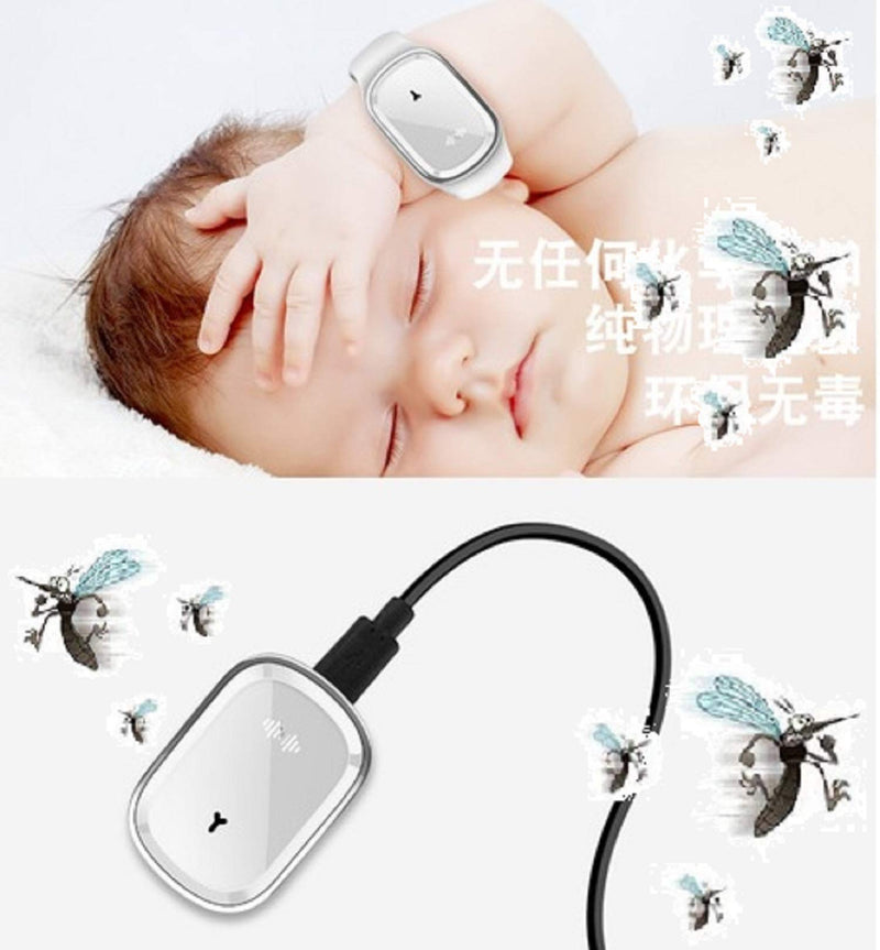 N3 ZELEK Mosquito Repellent Bracelet Mosquito Bands Newest CHIP Insect Repellent Bands Ultrasonic Pest Repeller Wrist Band Pest Control Repellent Bracelet Anti Mosquito Wristband Smart Insect Watch White - BeesActive Australia