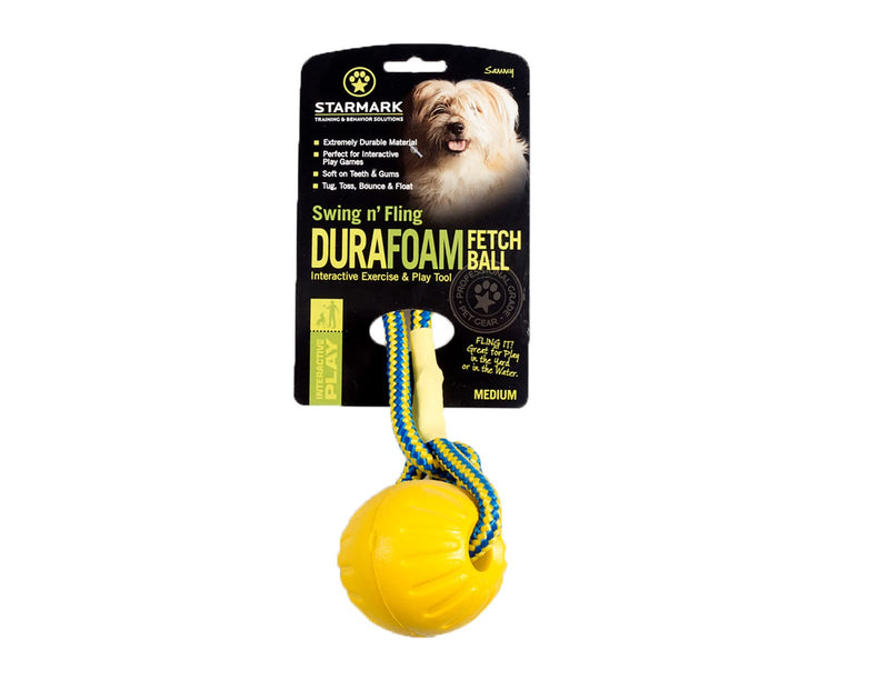 Starmark Swing 'n Fling DuraFoam Ball Dog Toy Medium 1 - BeesActive Australia